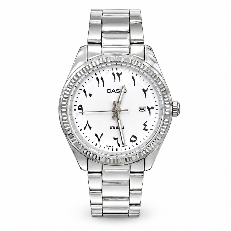 Casio White Arabic Numeral Custom Ladies Watch LTP-1302-7B3