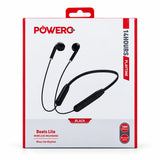 سماعة العنق اللاسلكية Powero+ Beats Lite - أسود