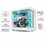 Custom Gaming PC, Intel Core Ultra 7 265K, RTX 5070 Ti 16GB GDDR7, 32GB DDR5, 1TB NVMe SSD, Windows 11 Pro