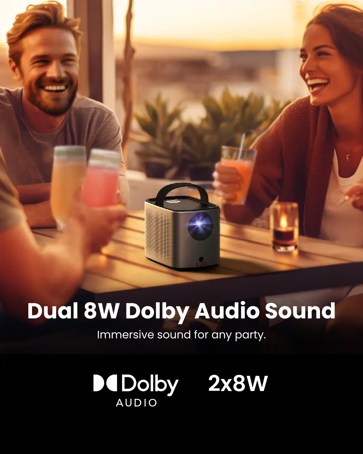 Anker Nebula Mars 3 Air Projector, 400 ANSI Lumens Brightness, 1080p - Black