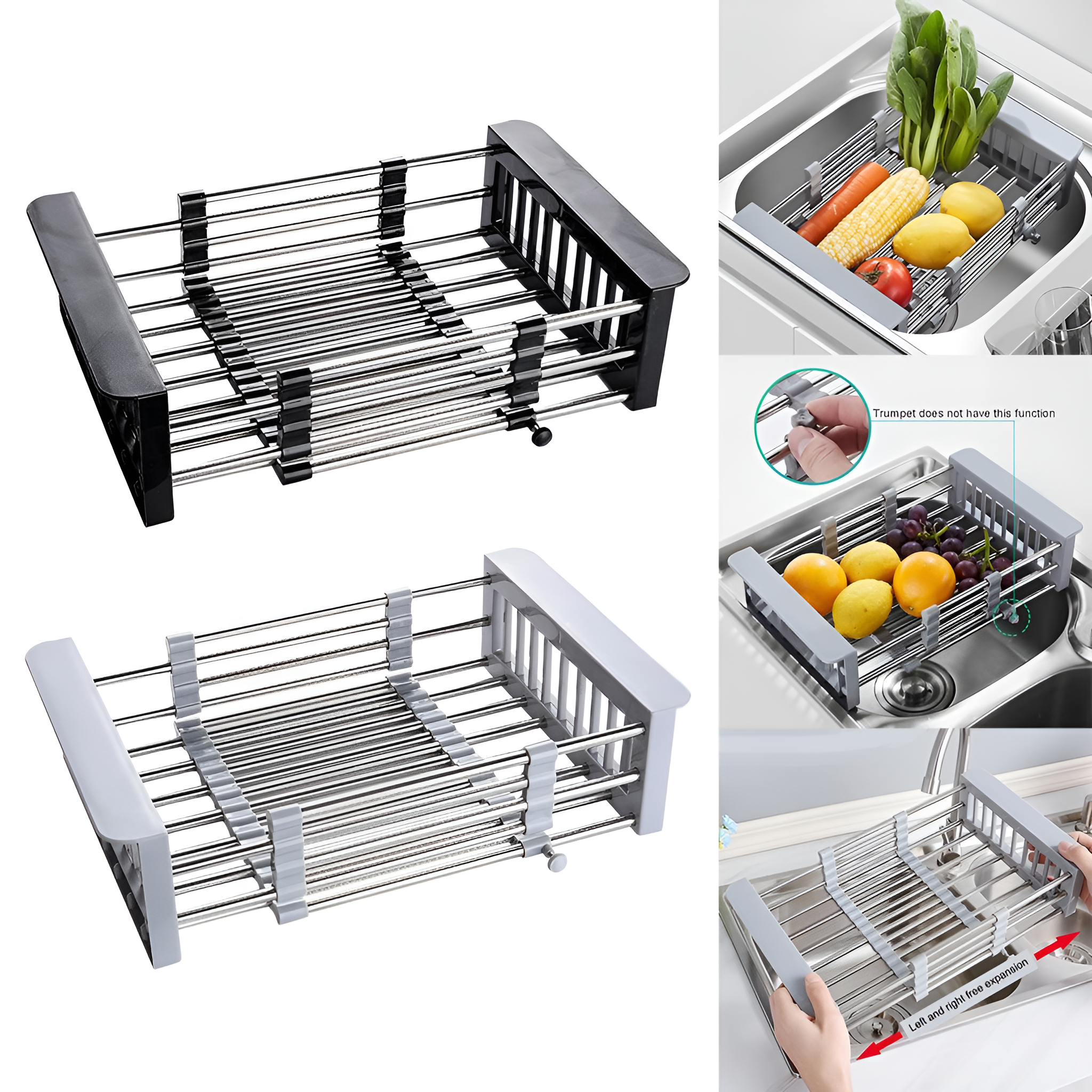 DISH DRYING RACK  GREY