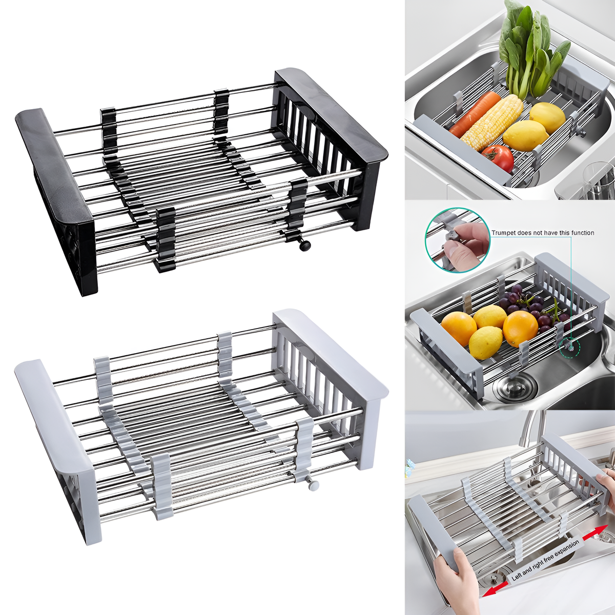 DISH DRYING RACK  GREY