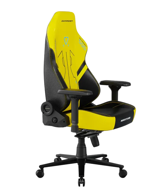 DXRacer MARTIAN Series Electric Adjustable Backrest XL Gaming Chair - Black/Yellow