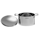 Daewoo 18/10 Stainless Steel Cookware Set of 7 Pcs (28, 24, 20 cm Pots, 24cm Pan)  - Silver