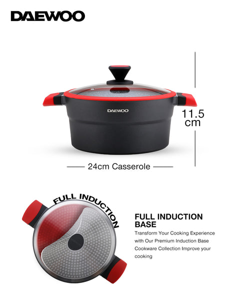 Daewoo 24 cm Pot X Series - Red/Black