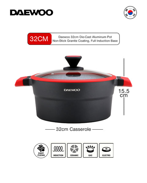Daewoo 32 cm Pot X Series - Red/Black
