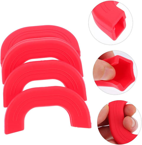 Daewoo TS Series Granite Cooking Set of 9 Pcs with 4 Pcs Silicone Pot Handle - Red