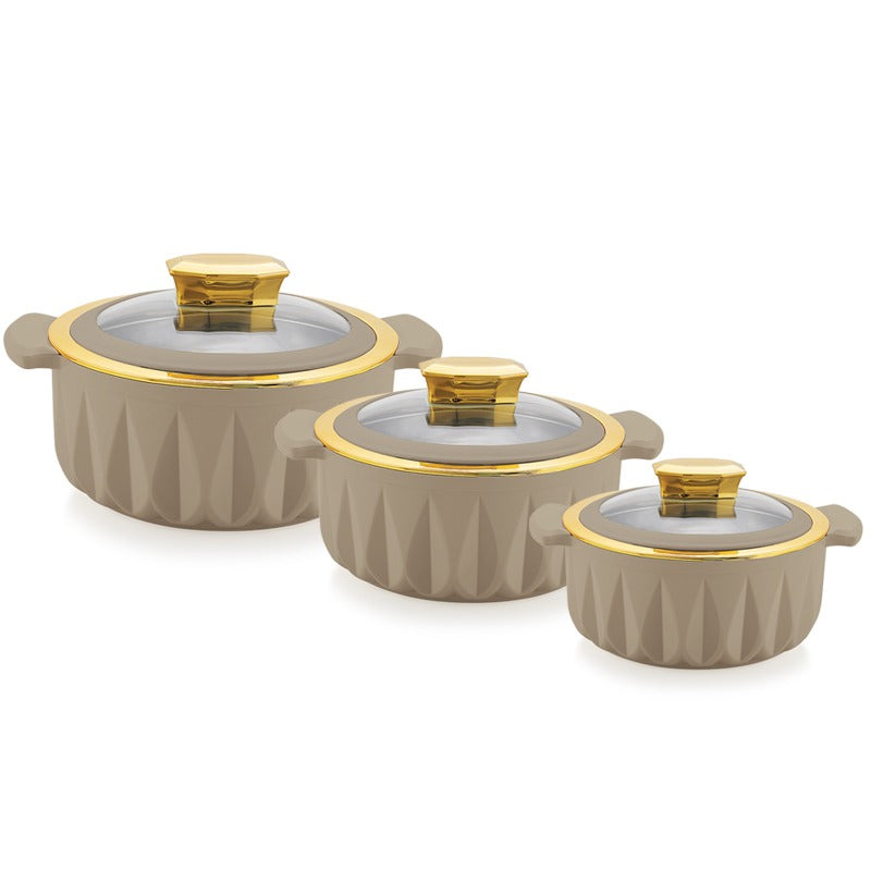 Daewoo Thermoware Casserole Set – 3 Pieces (3.2L, 2.4L, 1.8L)