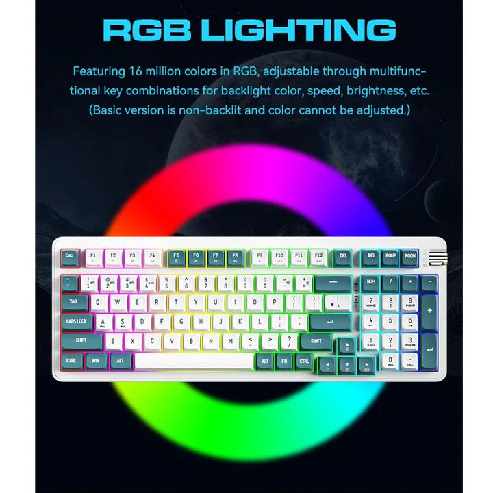 DarkFlash DF98 RGB Wireless Mechanical Gaming Keyboard – Linear Yellow Switch, Twilight