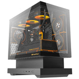 DarkFlash FLOATRON F1 Micro ATX Gaming Case - Black (Fans Not Included)