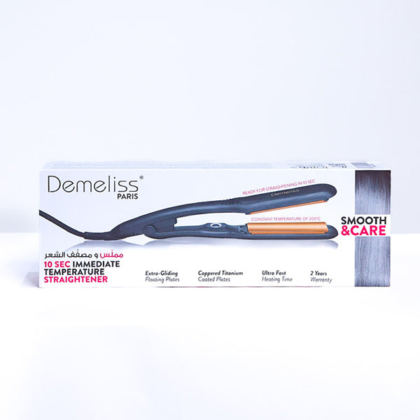 Demeliss Paris, Smooth & Care Hair Straightener with Titanium-Copper Floating Plates