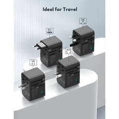 شاحن سفر راف باور RP-PC1077 GaN 100 واط 5 في 1 3C 2A 