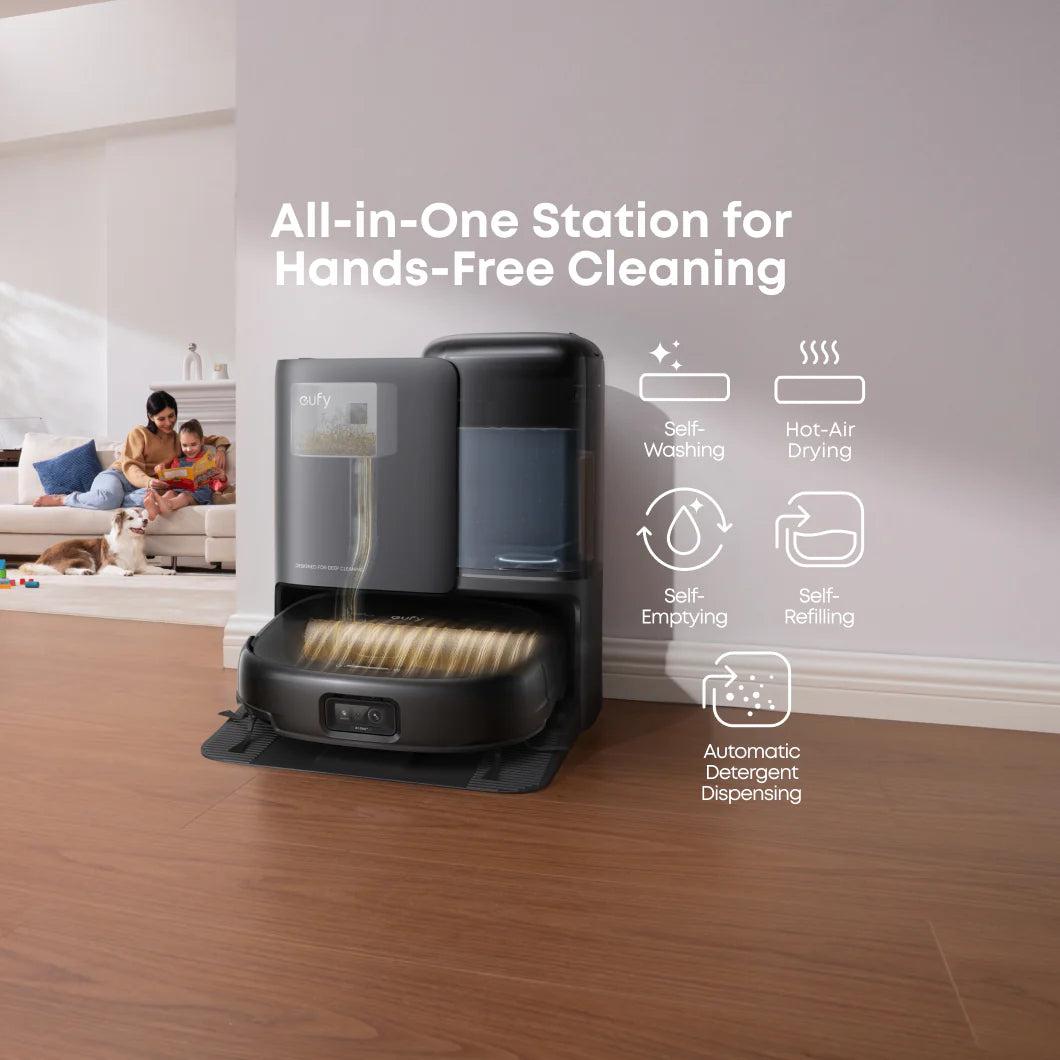Eufy, E25 Omni Robot Vacuum Cleaner & Mop, 20,000 Pa Turbo Powerful Suction