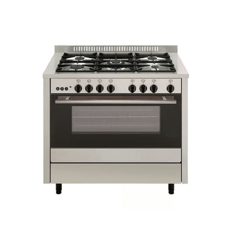 Flamegas Gas Cooker 100x60, 5 Burners, Stainless Steel, Manual Safety - MS