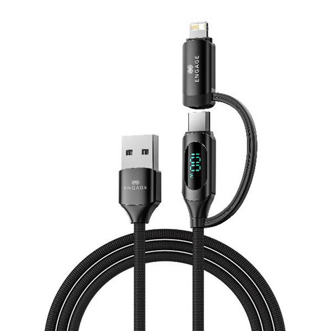 Engage, USB-A to USB-C Digital Display Cable with Lightning Adapter (1 m, 65W)