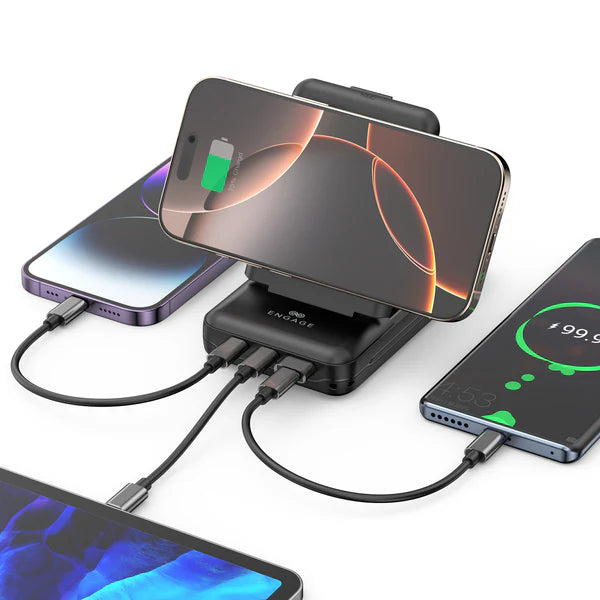 Engage, Magnetic Wireless Power Bank (10000mAh) Multi-Functional (20W)