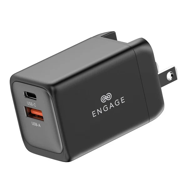 Engage, Dual Port Power Adapter (48W) with Interchangeable UK/EU Plug