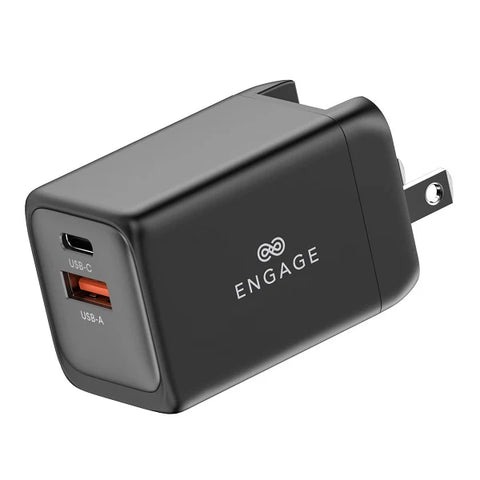Engage, Dual Port Power Adapter (48W) with Interchangeable UK/EU Plug