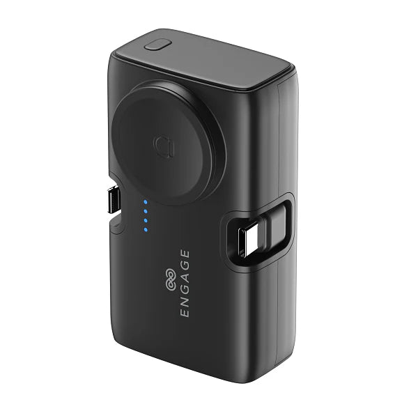 Engage, Portable Dual Port Lightning/USB-C & Watch Charging Power Bank (5000mAh)