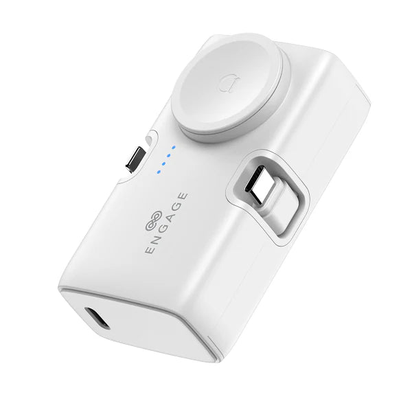 Engage, Portable Dual Port Lightning/USB-C & Watch Charging Power Bank (5000mAh)