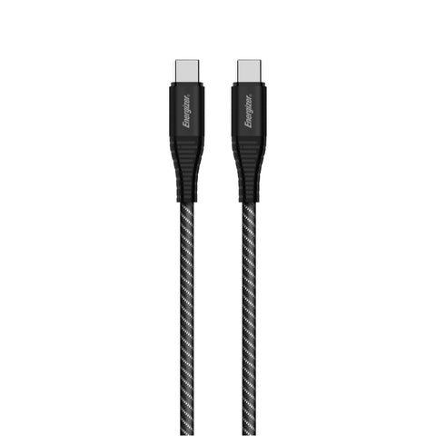 Buy Energizer Reinforced Metal Braided, 100w, 2m, USB -C Cable - Black Online in Be3ah Kuwait