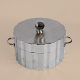 Margarita Ribbed Stainless Steel Food Container - 28cm