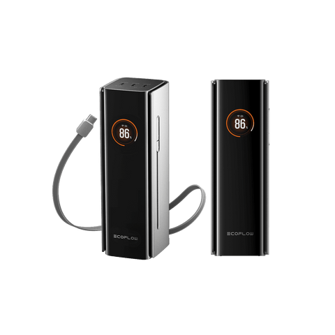 إيكو فلو RAPID Pro بنك طاقة (27,650mAh، 300W، كابل مدمج 140W) - فضي