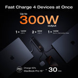 إيكو فلو RAPID Pro بنك طاقة (27,650mAh، 300W، كابل مدمج 140W) - فضي