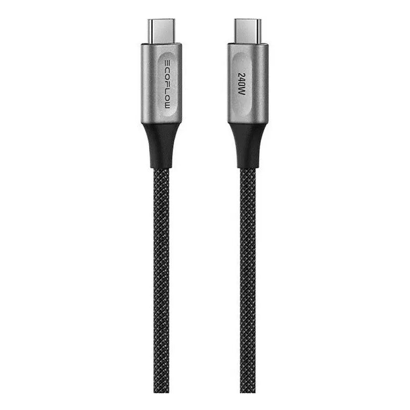 EcoFlow RAPID Pro USB-C to USB-C Cable (240W , Nylon) 182cm - Black