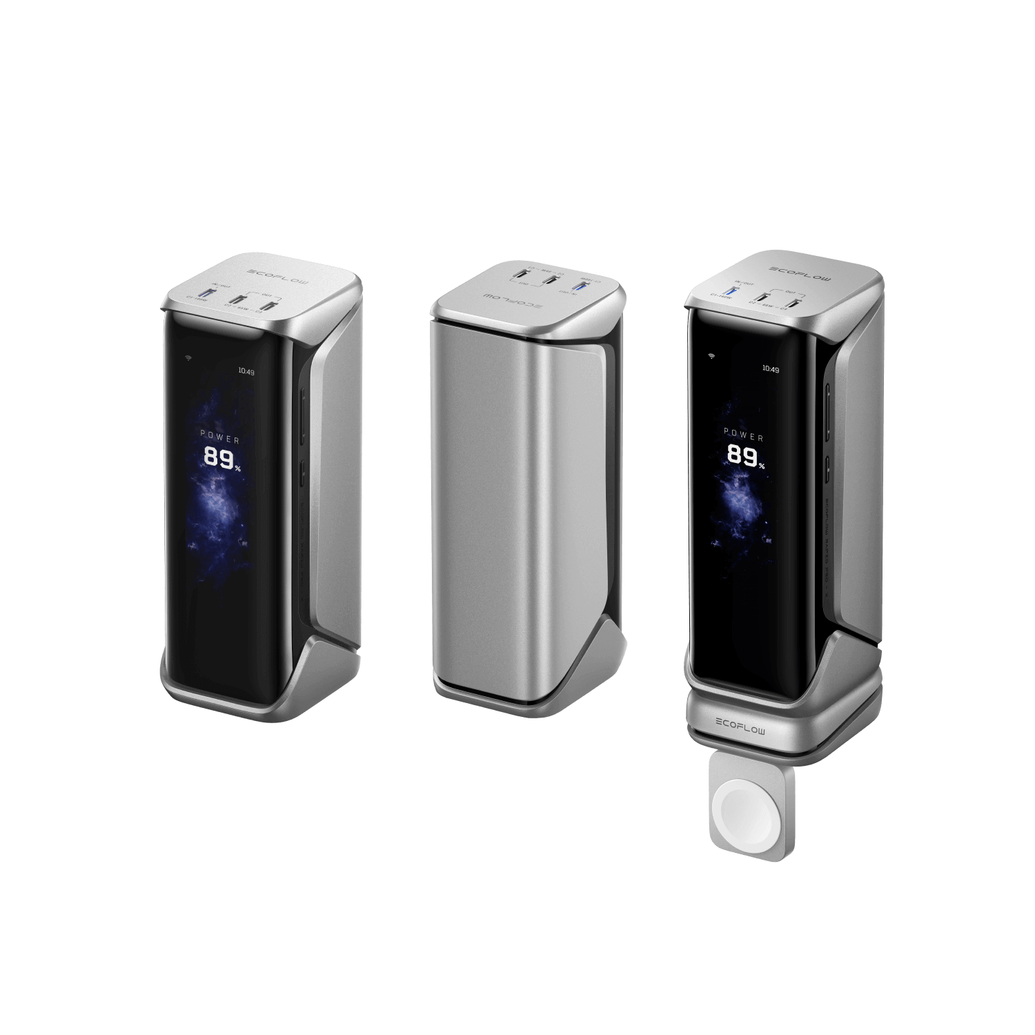 إيكو فلو RAPID Pro X بنك طاقة (27,650mAh، 300W) - فضي