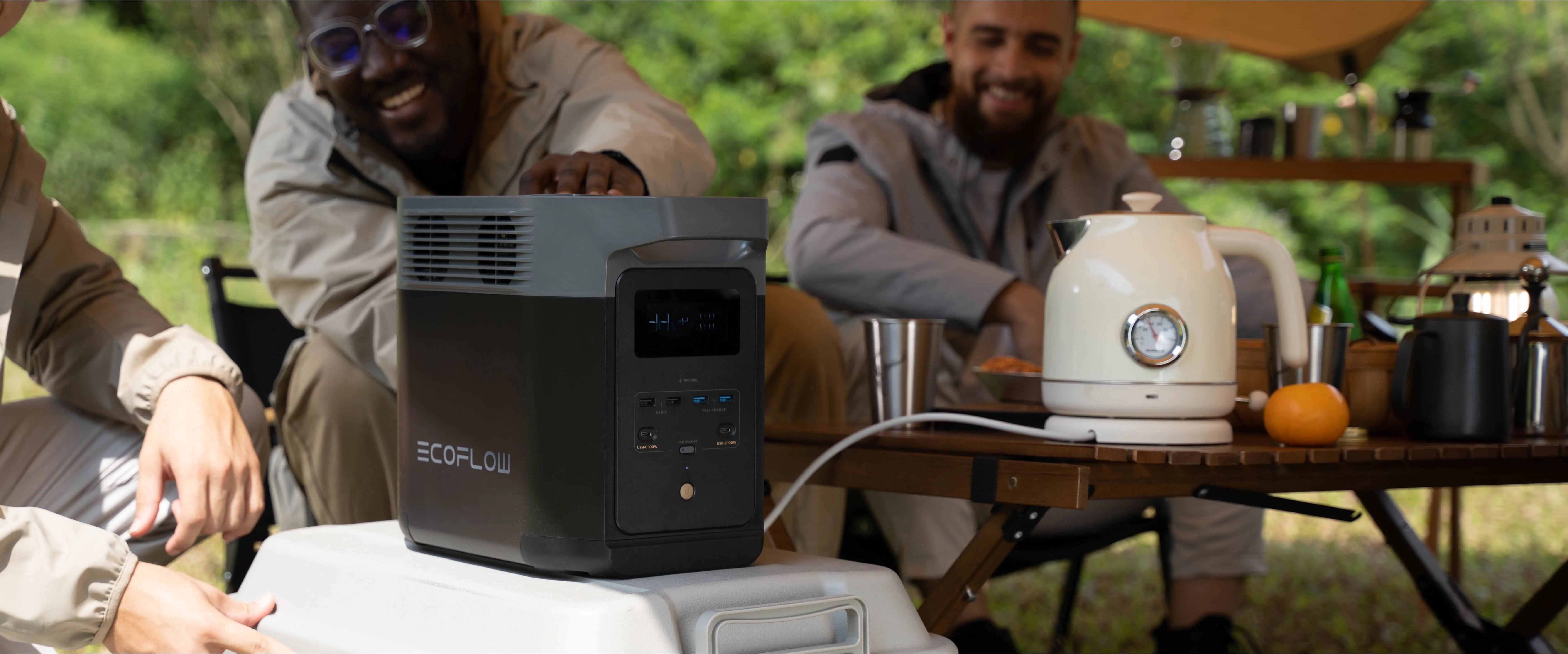 إيكو فلو، محطة طاقة محمولة دلتا 2 بسعة 1024Wh مع خرج 1800W، تقنية X-Boost بقدرة 2400W وشحن سريع