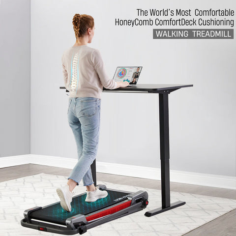 جهاز مشي Egofit ComfortDeck M2T بتقنية التعليق – قابل للطي  – رمادي
