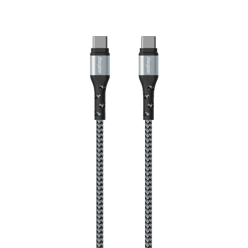 Buy Energizer Ultimate Metal Braided Type-C to Type-C Cable, 1.2m - Silver Online in Be3ah Kuwait