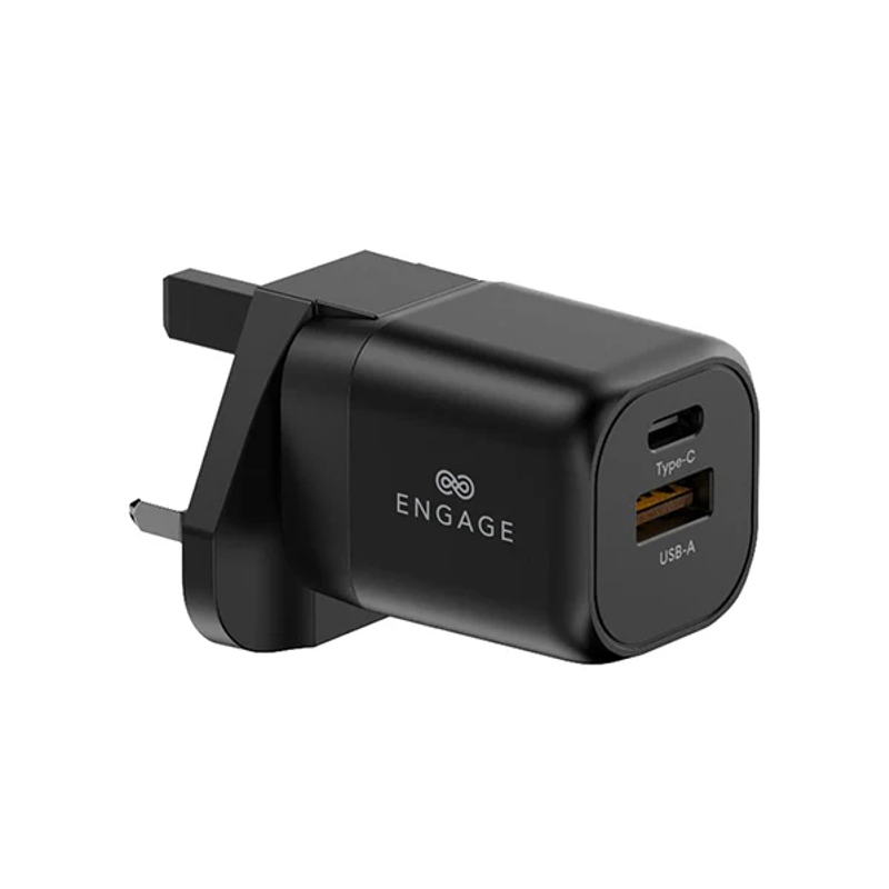 Engage, Dual Port Fast Adapter/Charger (20W) with Interchangeable Adapter