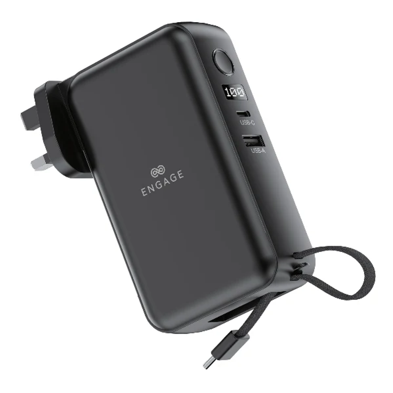 Engage, Hybrid 65W GaN Charger 10000mAh Power Bank