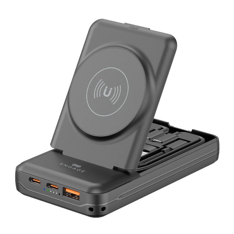 Engage, Magnetic Wireless Power Bank (10000mAh) Multi-Functional (20W)