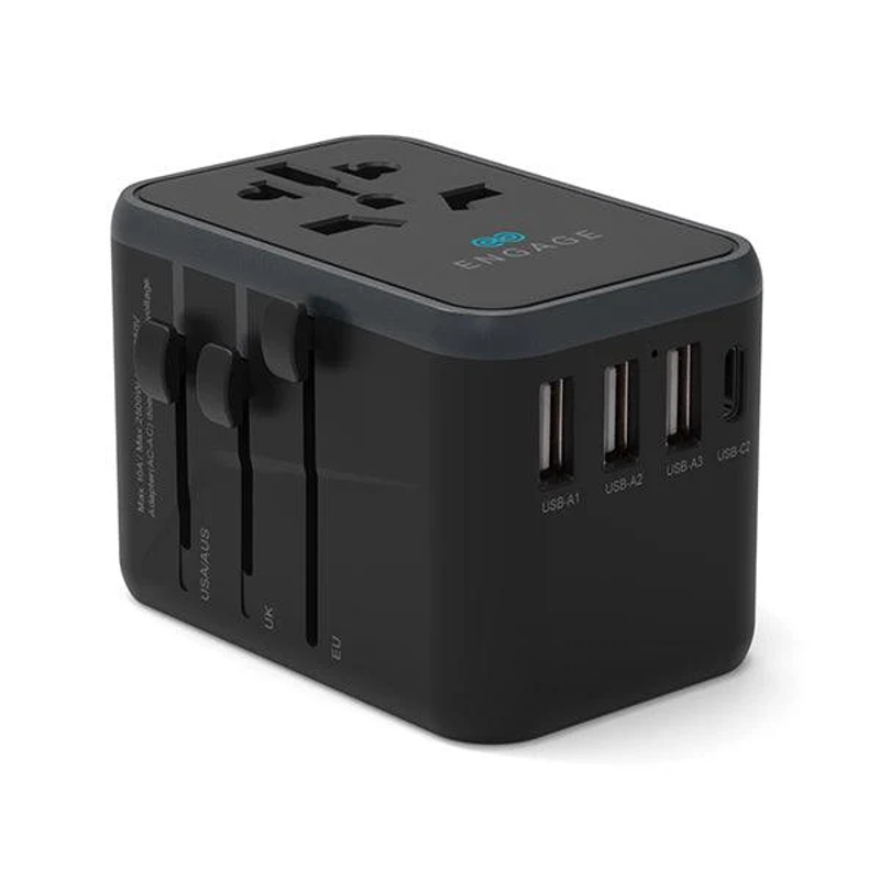Engage, Universal Power Adapter/Charger (45W) with Dual PD Ports