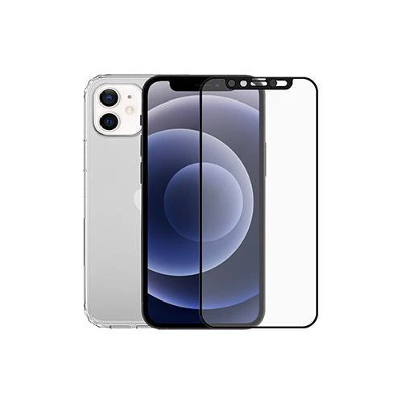 Engage, iPhone 12 Mini Hard Clear Case + Tempered Glass with Camera Protection