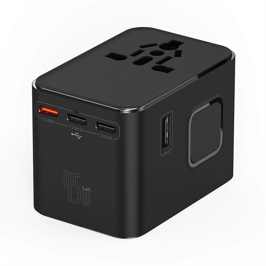 WiWU Wi-UA006 45W GaN Universal Plug Adapter with 3 USB-C and 2 USB-A Ports