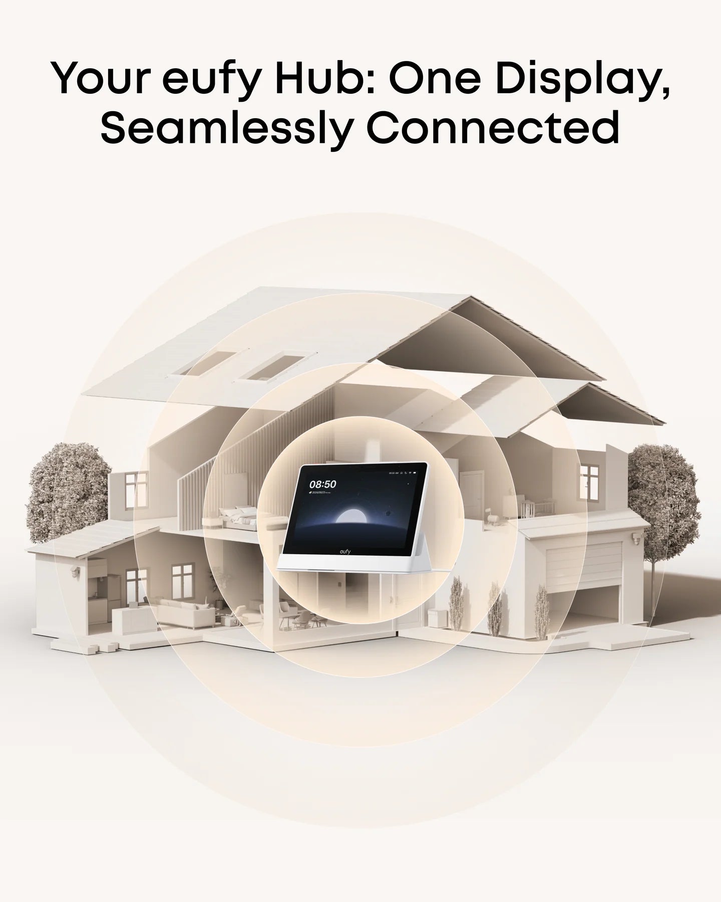 Eufy Smart Display E10 – 8" Touchscreen Security Monitor, Multi-Camera View, Local Playback