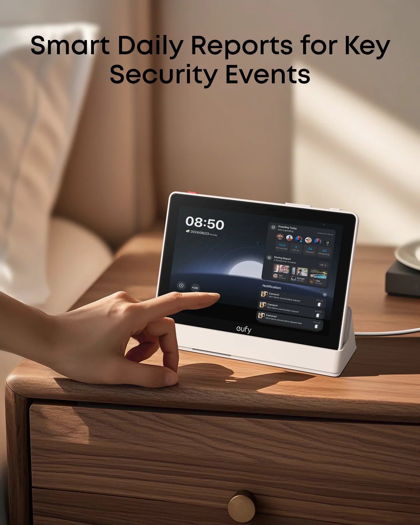 Eufy Smart Display E10 – 8" Touchscreen Security Monitor, Multi-Camera View, Local Playback