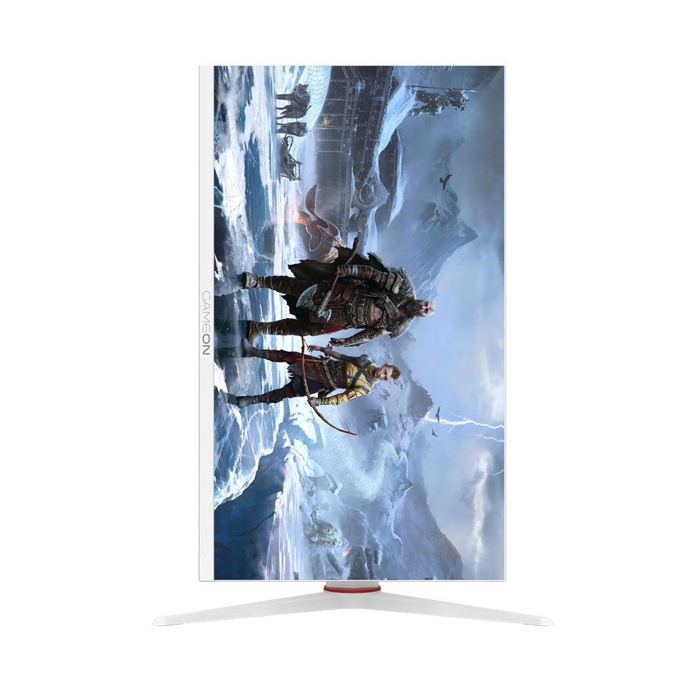 شاشة ألعاب GAMEON Artic Pro Series مقاس 27 بوصة، FHD، 180 هرتز، MPRT 0.5 مللي ثانية، شاشة IPS سريعة - بيضاء