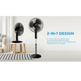 Midea 2-in-1 Stand and Table Fan, 45W