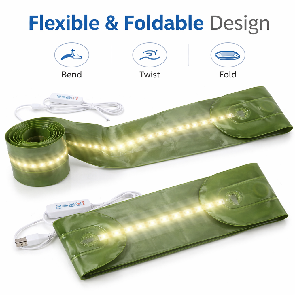 1200-Lumen Inflatable USB LED Camping Tent Light with Magnetic Mount – 65 cm