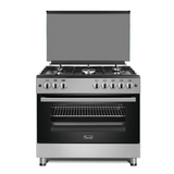 Ferre, 5-Burner Free Standing Gas Cooker 90×60cm with Gas Oven, Grill & Turnspit