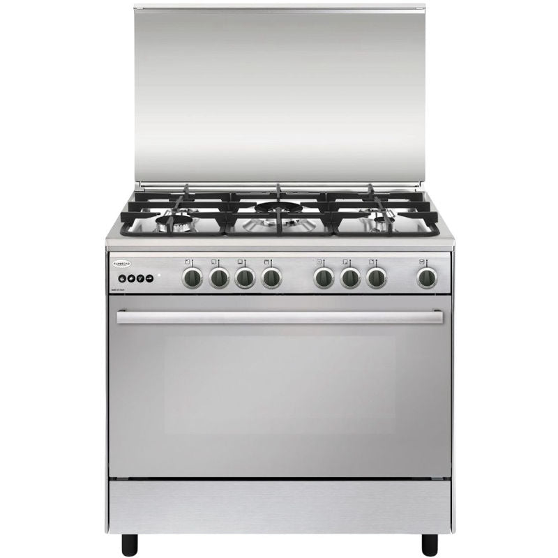 Flamegas, Gas Cooker 90x60cm 5 Burners, Stainless Steel – UN-9612RIFSG