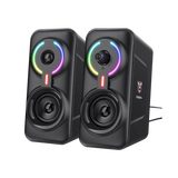 ONIKUMA L6 Gaming Speaker 5W*2 Multimedia Speaker with BT5.0 and AUX Mode HIFI Sound Quality RGB Light for PC Phone