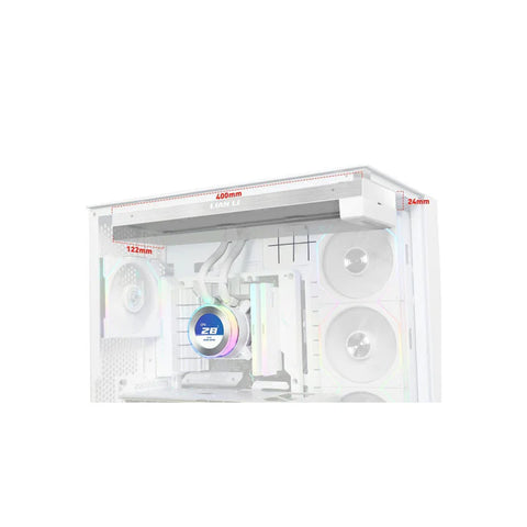 LIAN LI, Hydro-Shift II LCD-C 360mm Fanless CPU Cooler with 2.1" IPS LCD Screen - White