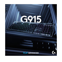 لوحة مفاتيح الألعاب الميكانيكية اللاسلكية Logitech G915 LIGHTSPEED RGB - لمسية