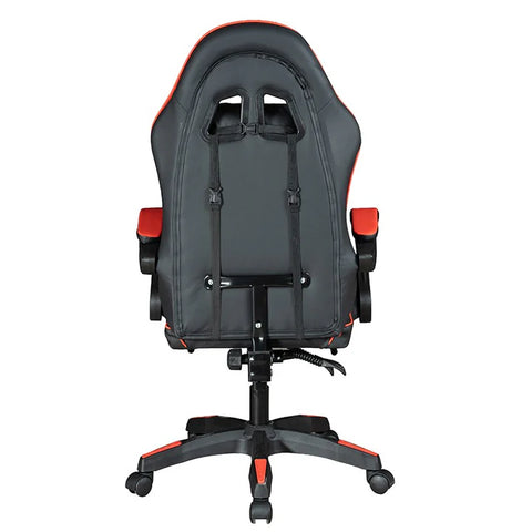 GADGETON Imperial Series PVC Leather Gaming Chair With Footrest - Black/Red